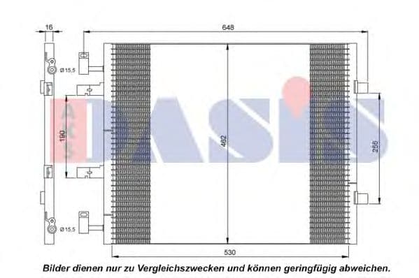 182034N Aks Dasis Радіатор кондиціонера