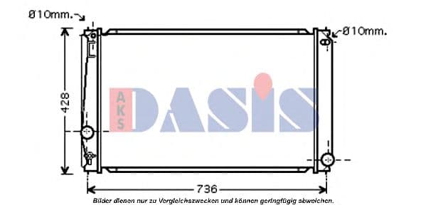 210159N Aks Dasis Радіатор охолодження двигуна для Toyota RAV4