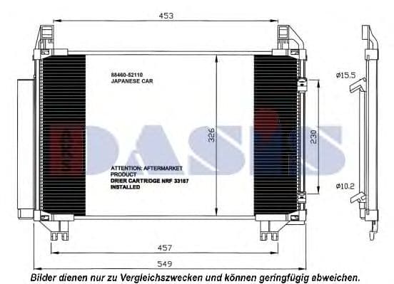 212054N Aks Dasis Радіатор кондиціонера