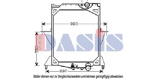 280009N Aks Dasis Радіатор охолодження двигуна