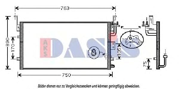 512027N Aks Dasis Радіатор кондиціонера