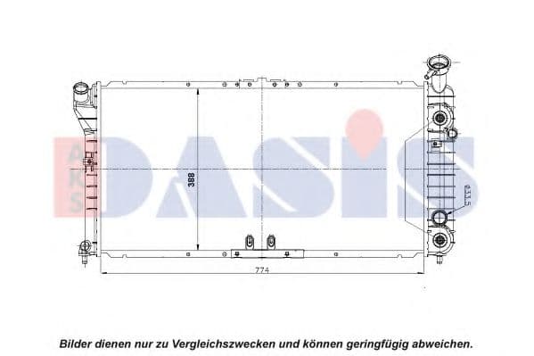 520059N Aks Dasis Радіатор охолодження двигуна для Chevrolet Trans Sport