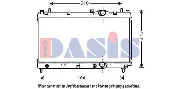 520460N Aks Dasis Радиатор охлаждения двигателя