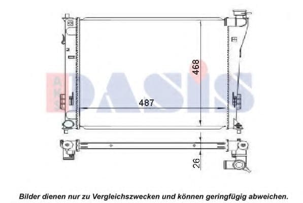 560075N Aks Dasis Радиатор охлаждения двигателя для Hyundai i40