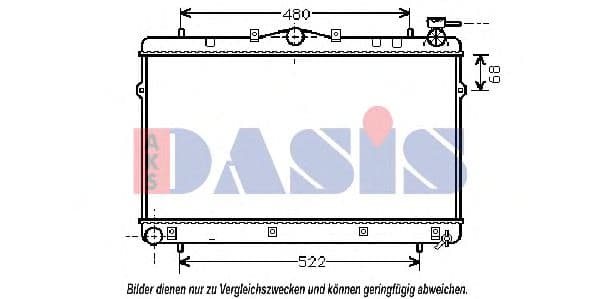 560220N Aks Dasis Радиатор охлаждения двигателя