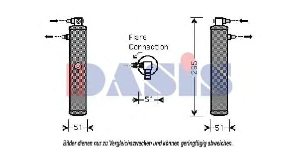 800522N Aks Dasis Осушувач кондиціонера для Porsche 911