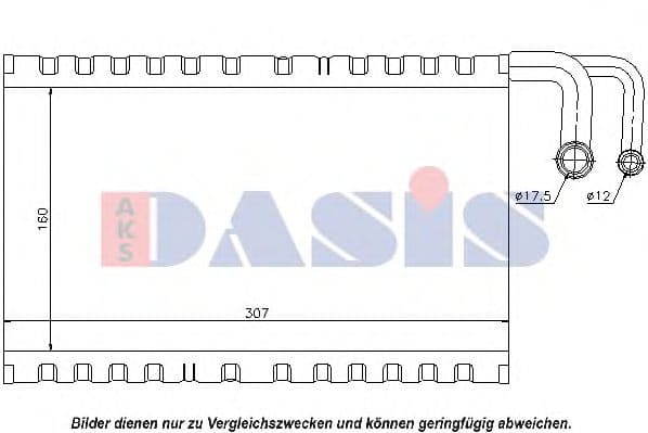 820102N Aks Dasis Випарник кондиціонера