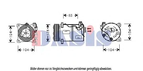 850699N Aks Dasis Компресор кондиціонера для Volvo S80