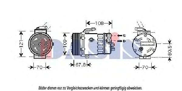 850708N Aks Dasis Компрессор кондиционера