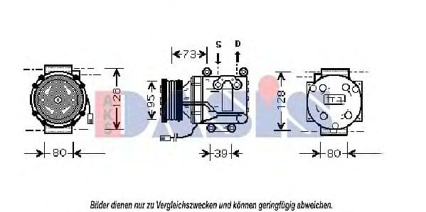 851405N Aks Dasis Компресор кондиціонера для Mazda 323