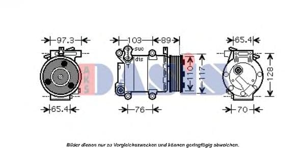 851584N Aks Dasis Компрессор кондиционера