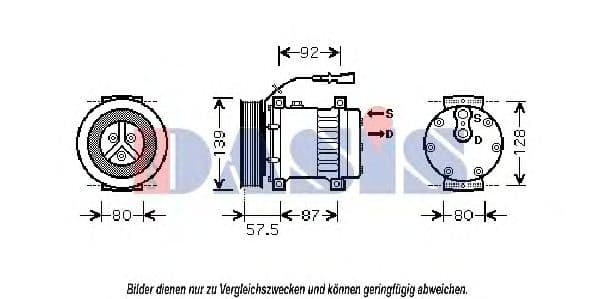 851822N Aks Dasis Компрессор кондиционера