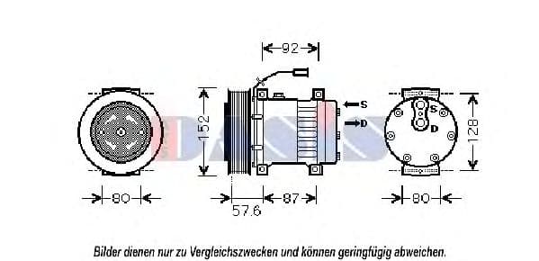 851876N Aks Dasis Компрессор кондиционера