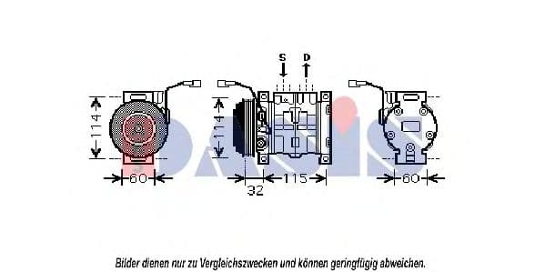 851888N Aks Dasis Компресор кондиціонера для Suzuki Liana