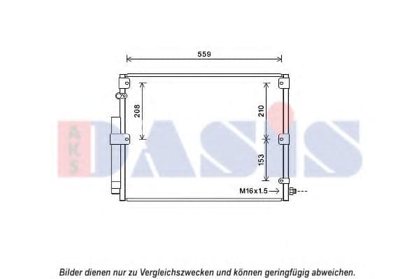 212088N Aks Dasis Радіатор кондиціонера для Toyota Land Cruiser