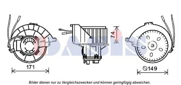 158091N Aks Dasis Вентилятор салону для Opel Astra