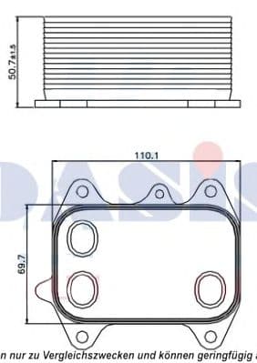 046025N Aks Dasis Оливний радіатор двигуна