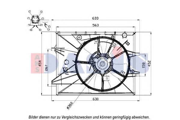 118084N Aks Dasis Вентилятор системи охолодження двигуна для Mazda MX-5