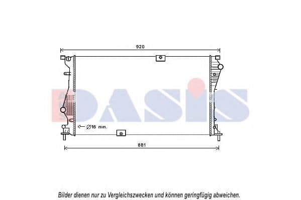 150122N Aks Dasis Радіатор охолодження двигуна
