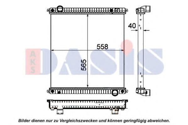 400050N Aks Dasis Радіатор охолодження двигуна