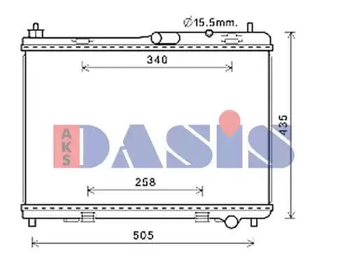 090129n Aks Dasis Радіатор охолодження двигуна
