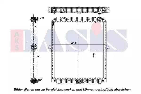 130046n Aks Dasis Радиатор охлаждения двигателя
