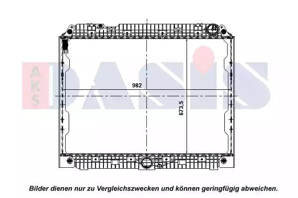 130048n Aks Dasis Радіатор охолодження двигуна