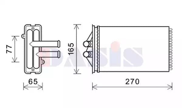 179001n Aks Dasis Радіатор пічки