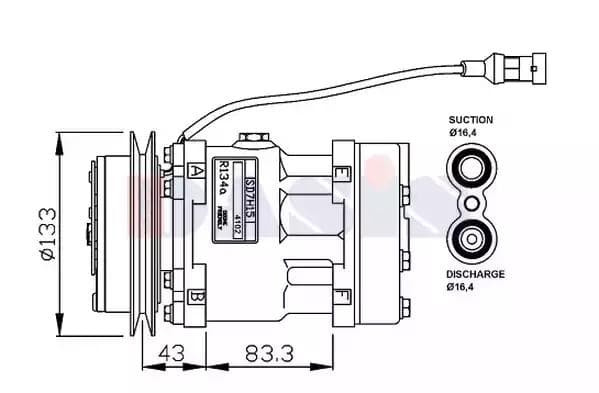 852865n Aks Dasis Компрессор кондиционера