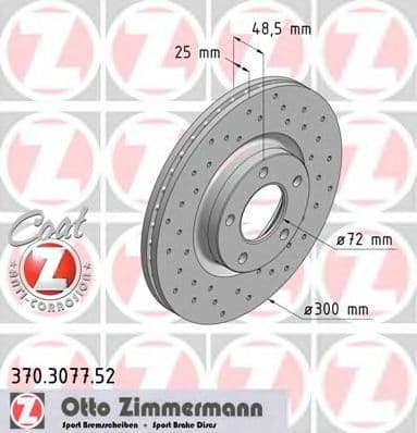 370.3077.52 Zimmermann Тормозной диск