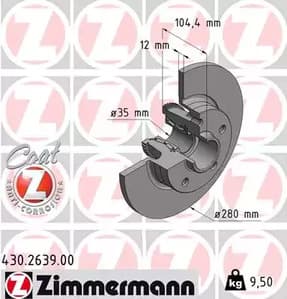 430263900 Zimmermann Гальмівний диск