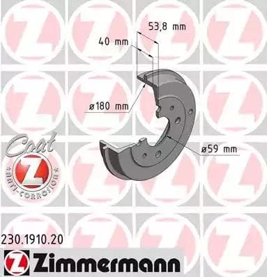 230191020 Zimmermann Гальмівний барабан