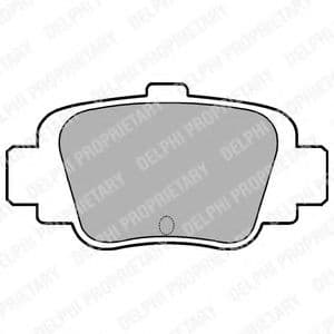 LP780 Delphi Гальмівні колодки для Nissan Micra