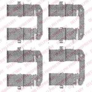 LX0482 Delphi Комплектующие дисковых тормозных колодок