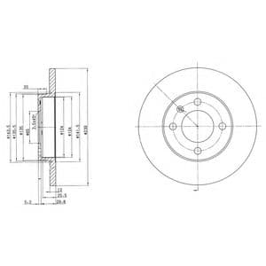 BG2116 Delphi Гальмівний диск