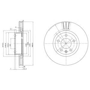 BG2742 Delphi Тормозной диск