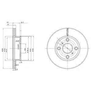BG2424 Delphi Гальмівний диск для Toyota Corolla
