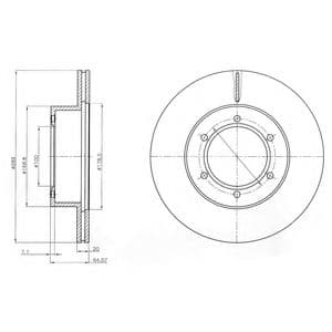 BG2495 Delphi Гальмівний диск