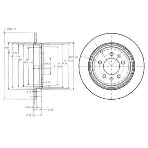 BG2573 Delphi Тормозной диск для Peugeot 605