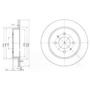 BG3102 Delphi Гальмівний диск