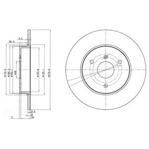 BG3526 Delphi Тормозной диск