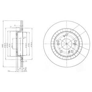 BG3795 Delphi Тормозной диск для Honda S2000