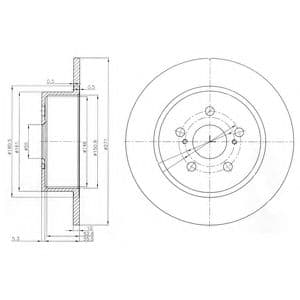 BG3922 Delphi Тормозной диск для Toyota Avensis