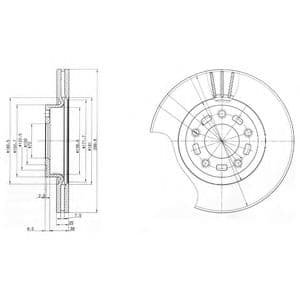 BG3928 Delphi Гальмівний диск