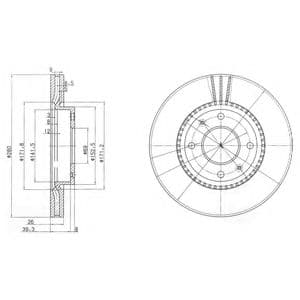 BG4013 Delphi Тормозной диск