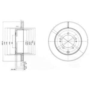 BG9849 Delphi Гальмівний диск