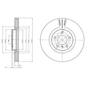 BG4107 Delphi Гальмівний диск