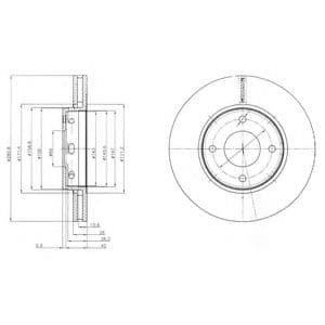 BG4127 Delphi Гальмівний диск