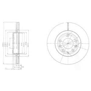 BG4141 Delphi Тормозной диск для Mazda MX-5