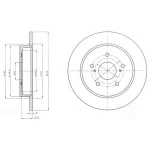 BG4222 Delphi Гальмівний диск